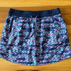 The North Face Navy Skater Skirt with Pink & Blue Aztec Print